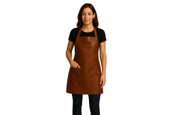 Tablier en cuir haut de gamme pour femme – Élégance artisanale - Image 2